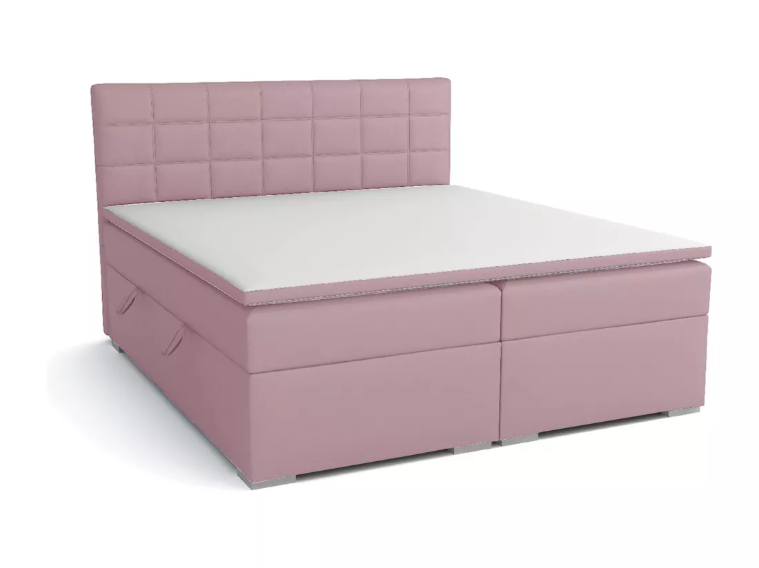 LIT BOXSPRING avec rangements pour la literie Torland, 160x200 cm, Lux 28 (Rose clair)