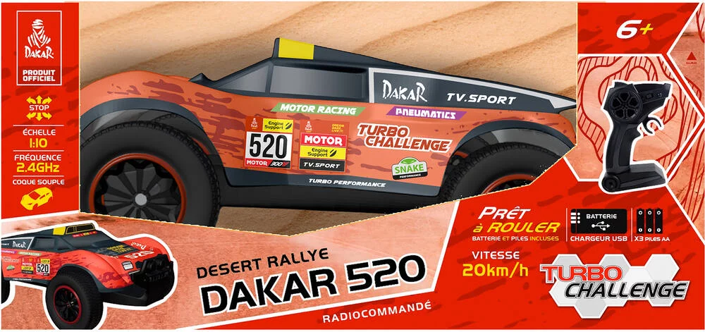 VOITURE RADIOCOMMANDEE RALLYE DAKAR 2.4 GHZ 1.10 APD 6