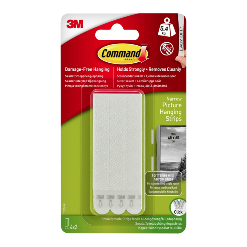 Selvklebende bildestrimler for smale rammer 4-pk 5,4 kg