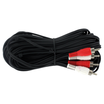 Q-Link tulp kabel 2RCA/2RCA male-male 10 meter rood/wit