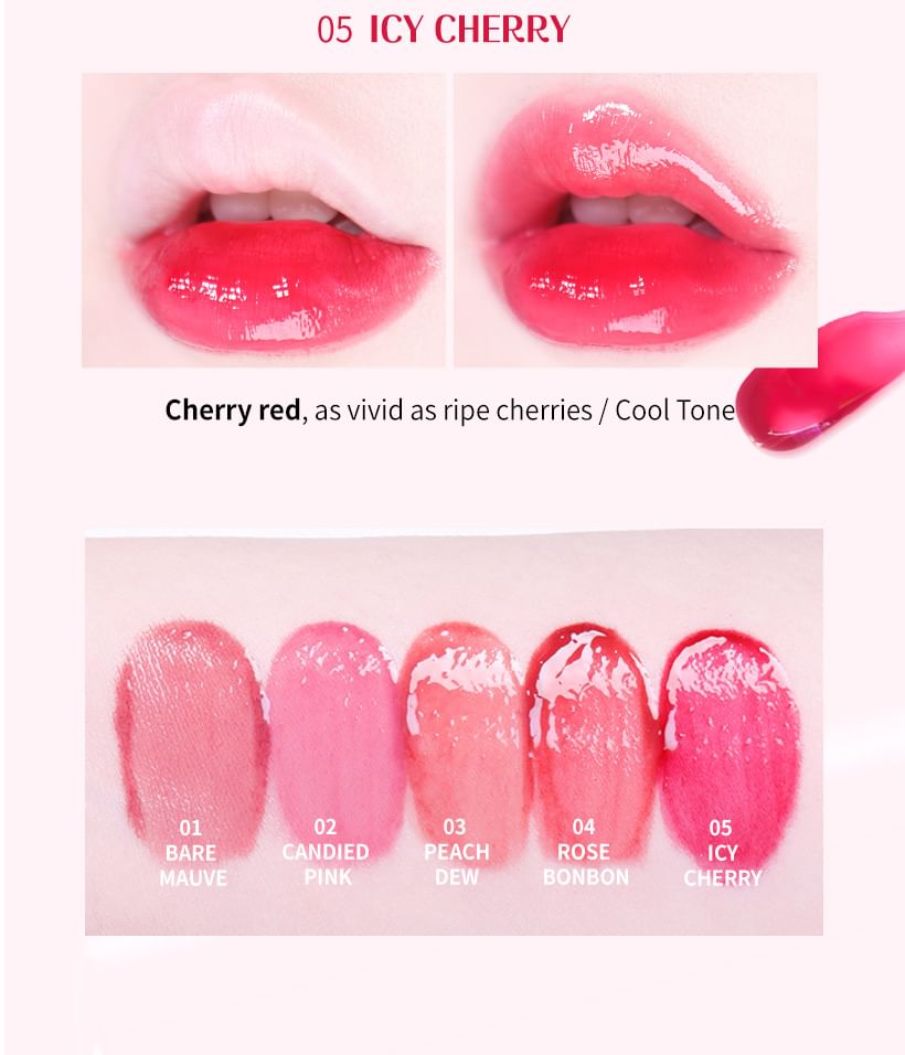 MACQUEEN - Dewy Water Glow Lip Tint - 5 kleuren