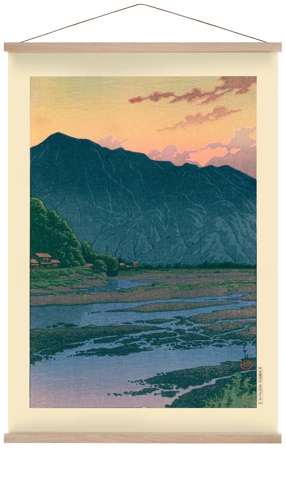 Chichibu In The Evening Kunstdruck von Hasui