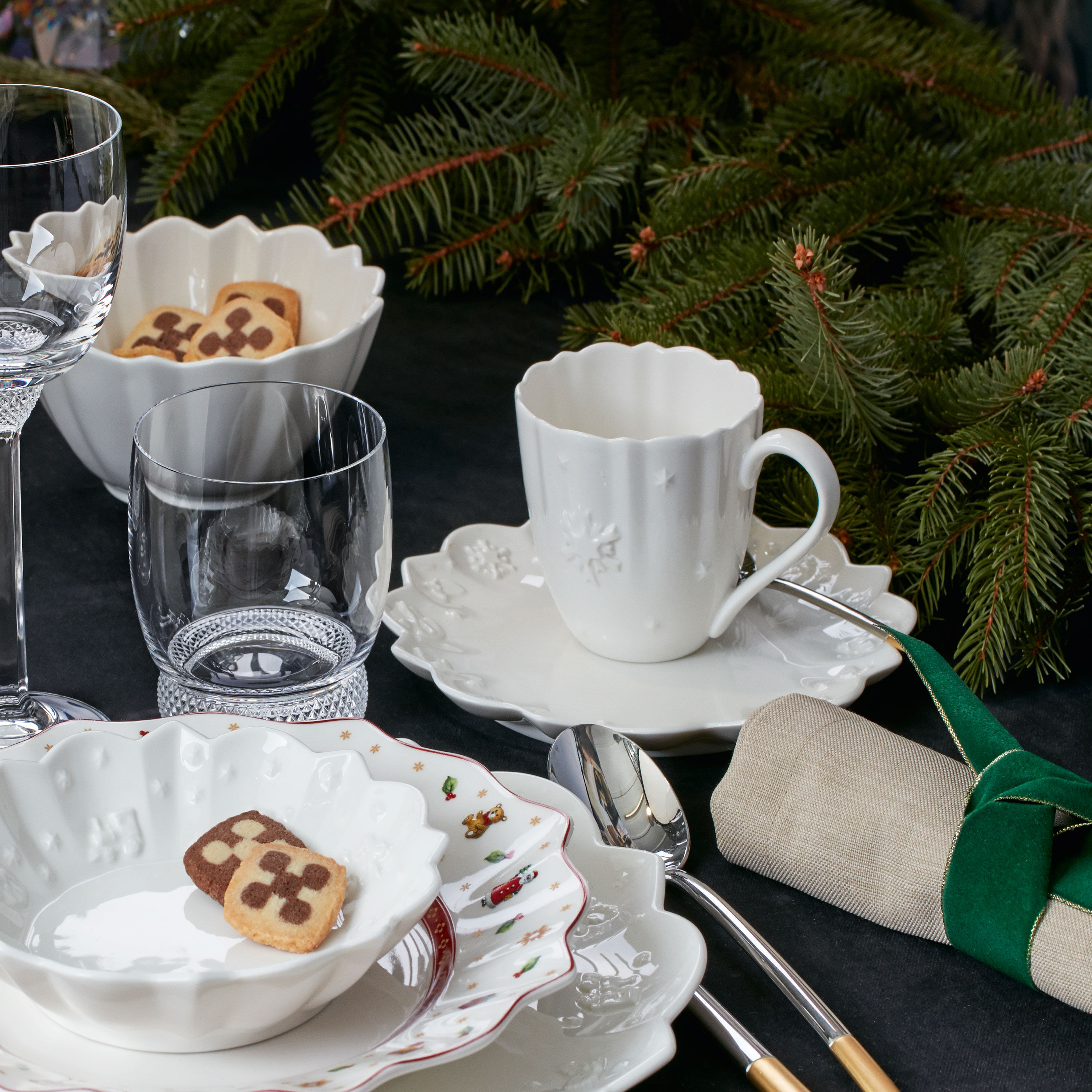 Toy's Delight Royal Classic Coffee cup saucer White, 7.3'', Premium Porcelain