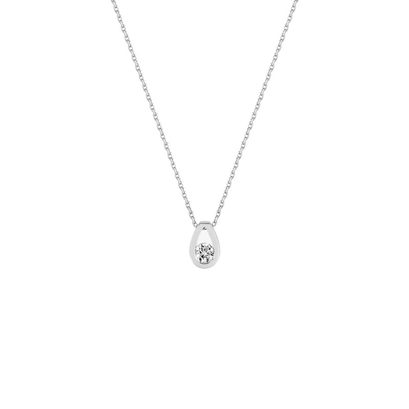 Collier Femme - Or 18 Carats - Diamant 0,15 Carats - Longueur : 42 cm