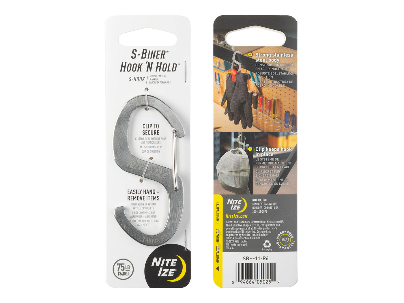 Nite Ize S-Biner Hook N Hold Karabijnhaak