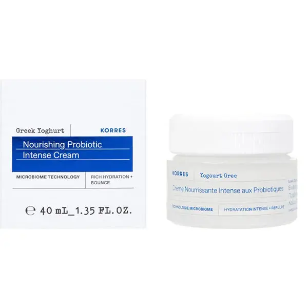 Creme hidratante probiótico de iogurte grego Korres para pele seca 40ml