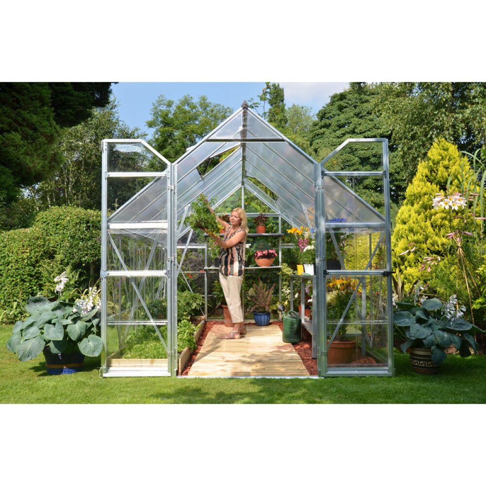 DRIVHUS PALRAM BALANCE 8X12 SILVER 9M²