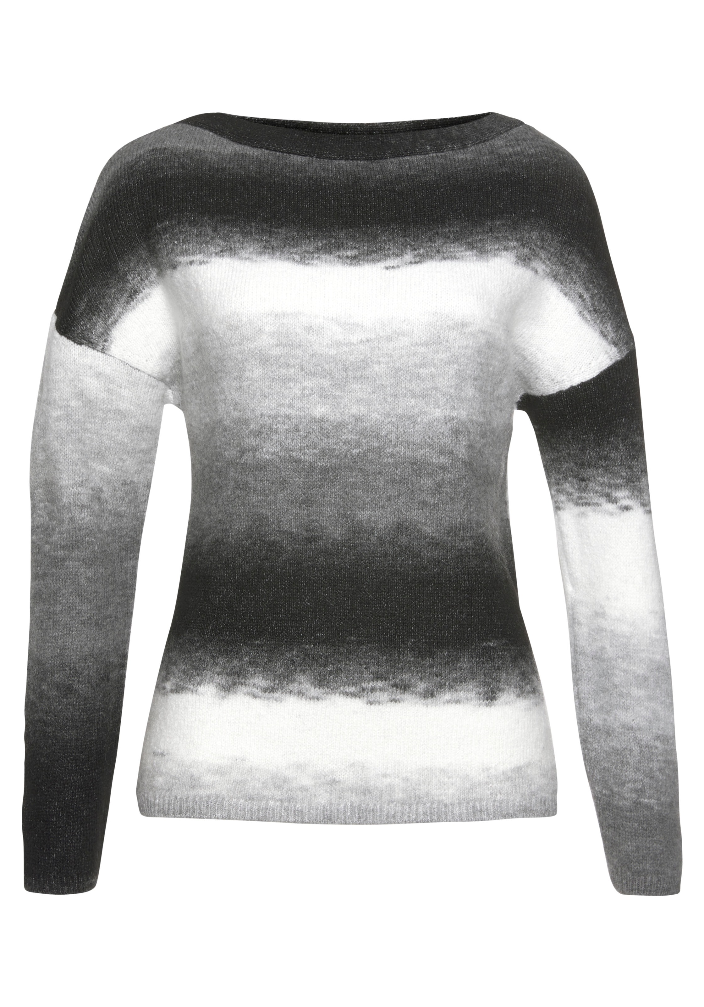 Vivance Strickpullover , aus Farbverlaufgarn, U-Boot Ausschnitt, kuscheliger Strickpullover