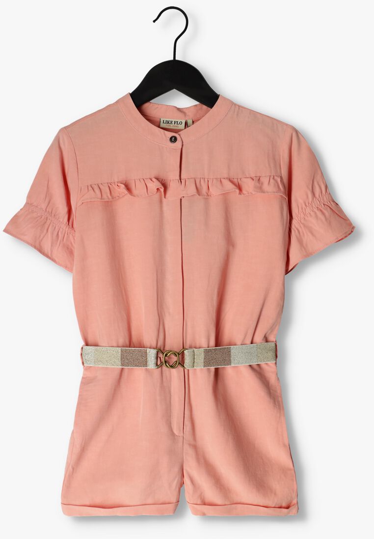 LIKE FLO roze like flo jumpsuit linnen jumpsuit with belt