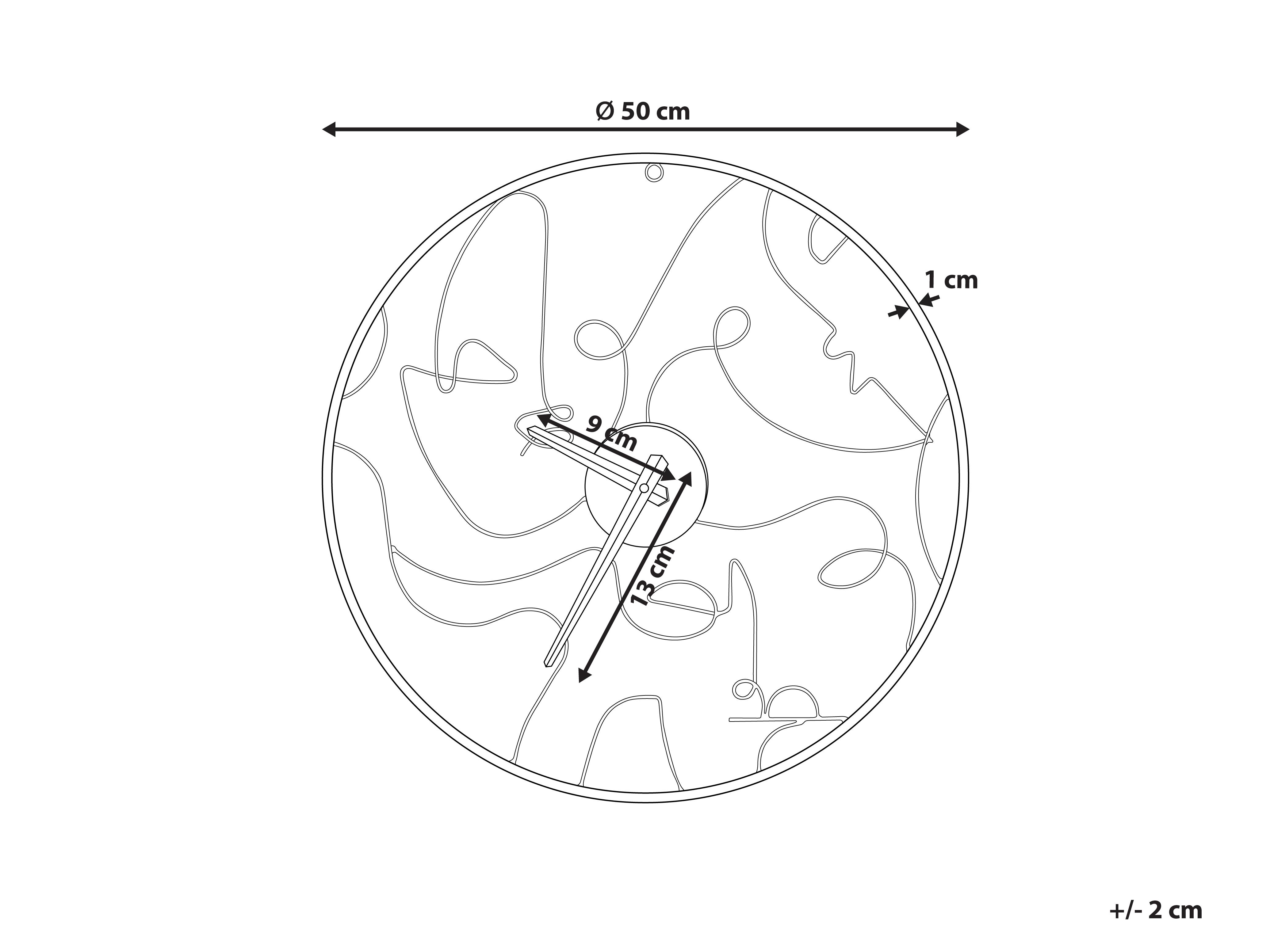 Wandklok MENTON 50 cm Metaal Zwart
