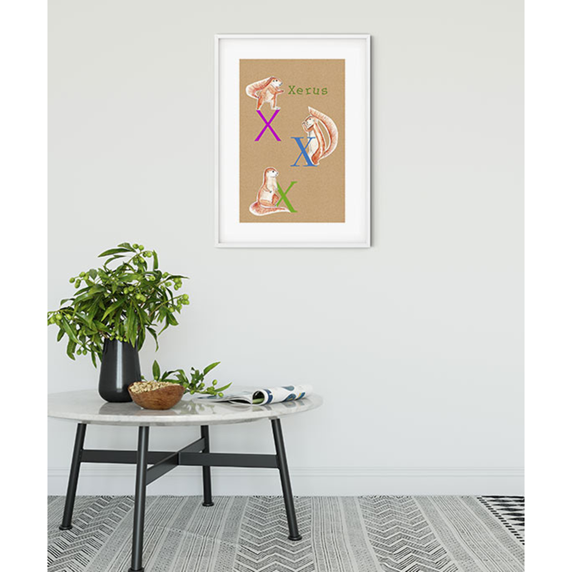 Wandbild ABC ANIMAL X - bunt - 50x70 cm