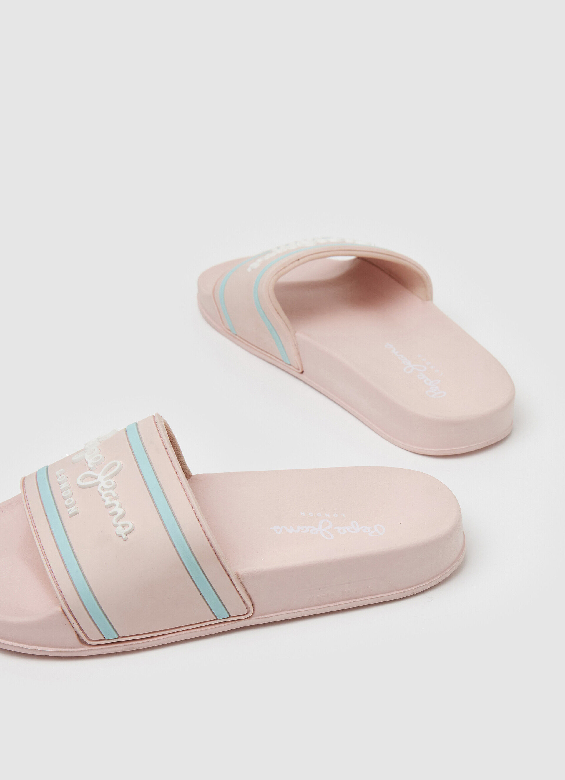 Chinelo de praia com logo SLIDER - rosa claro