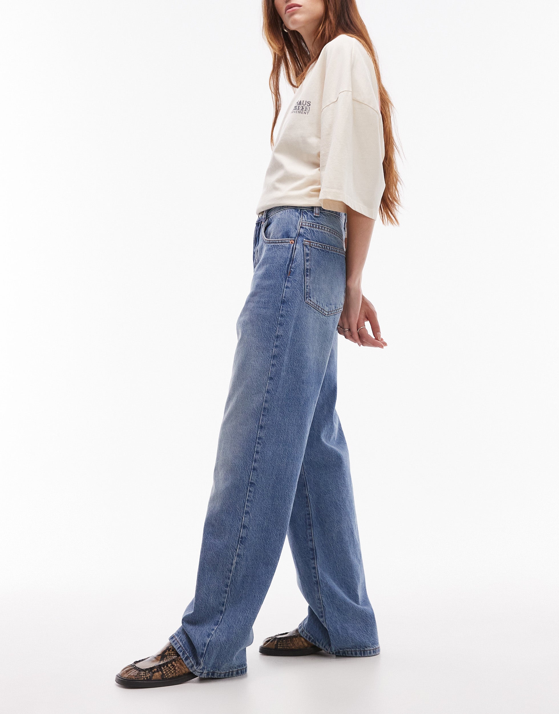TOPSHOP Mid rise Loose fit Jeans
