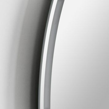 Badkamerspiegel Maya met verlichting rond 75 x 75 cm ø 75 cm met lijst chroom