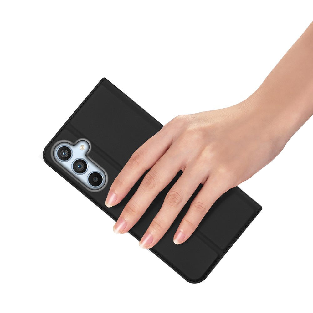 Samsung Galaxy A54 5G Flip Wallet Cover Leder Tasche - Schwarz