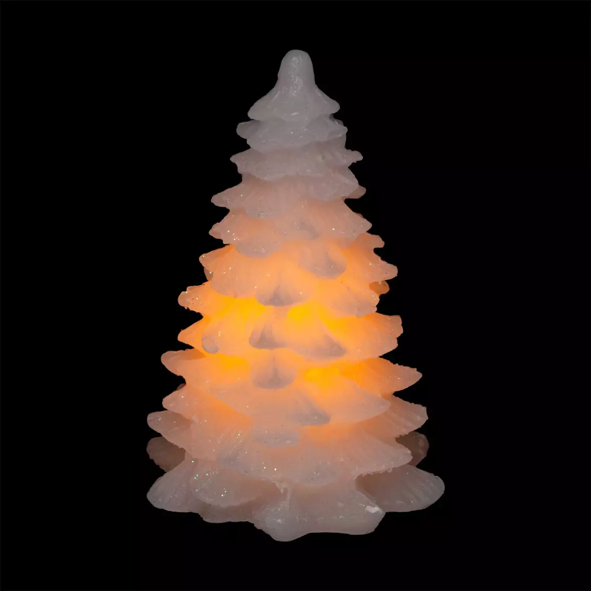 Bougie LED (H9 cm) Sapin Blanc chaud