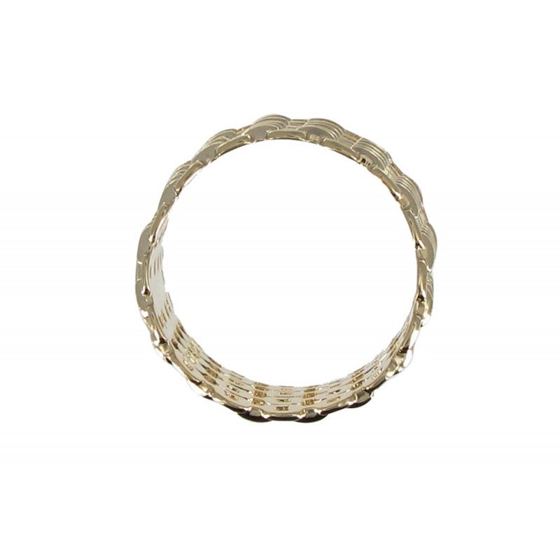 Bague Plaqué Or Tube de Chaines