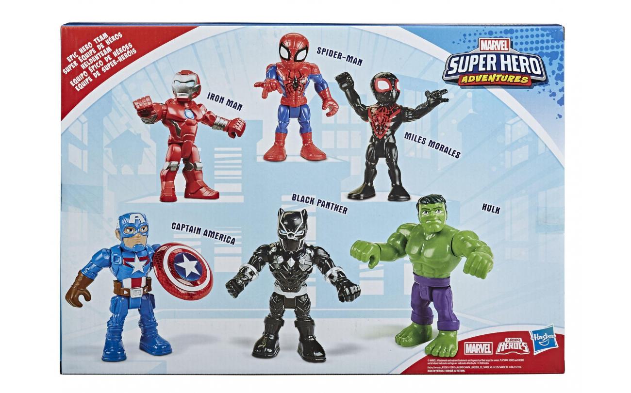 Super Hero Adventures Heldenteam 6 Marvel Figuren