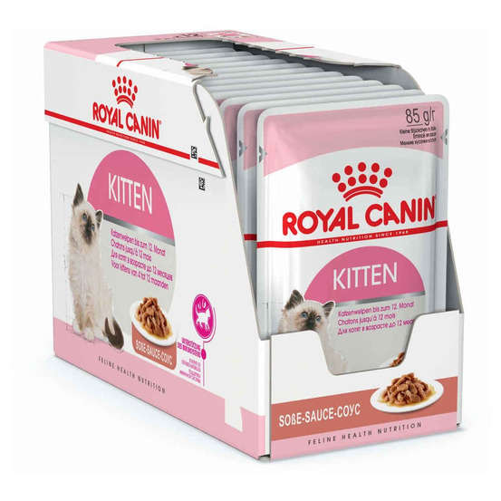 Bouchées en sauce chaton de 4 à 12 mois Kitten 12x85g
