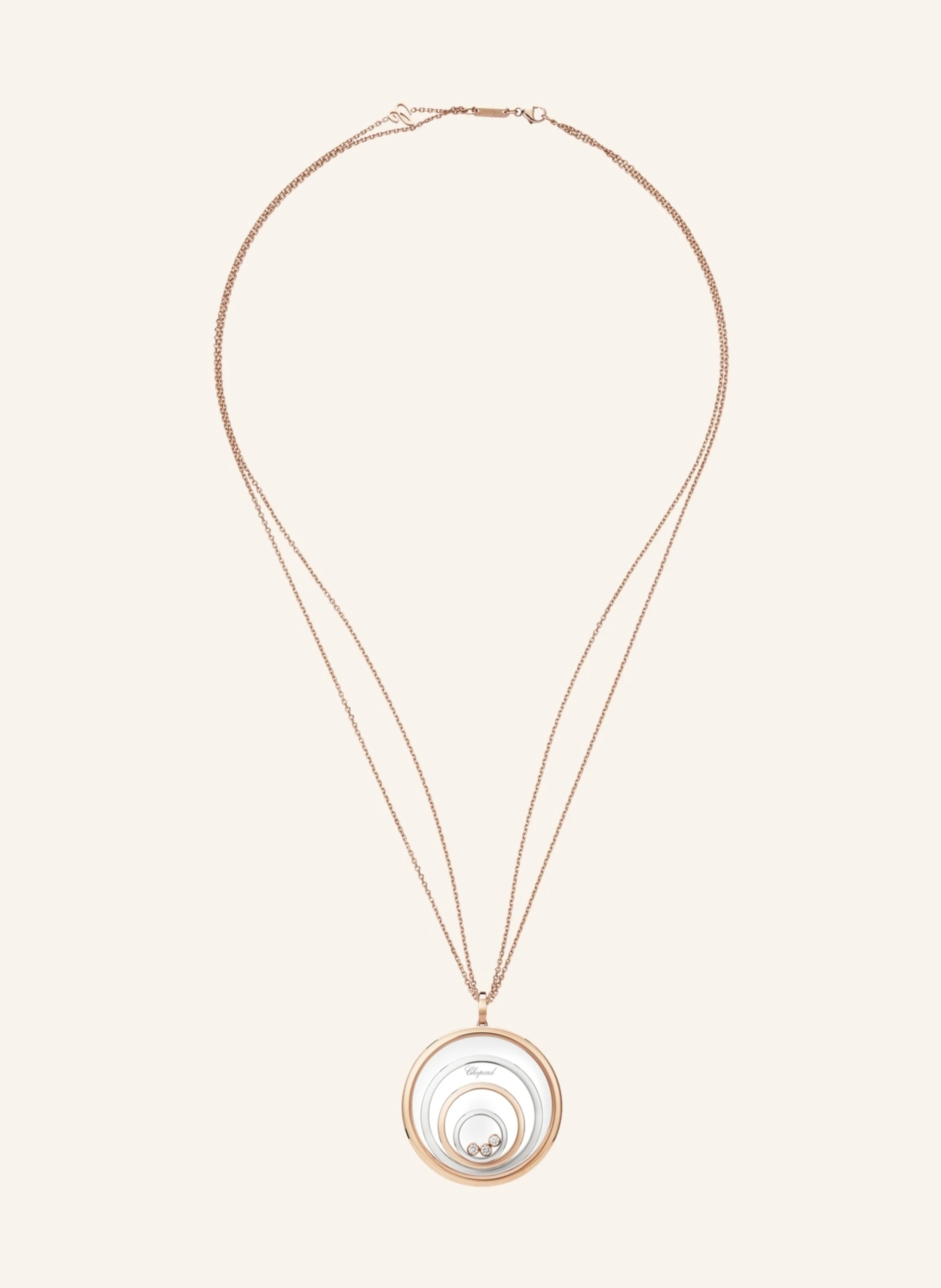 Chopard Anhänger HAPPY SPIRIT Anhänger aus 18 Karat Weißgold, aus 18 Karat Roségold und Diamanten