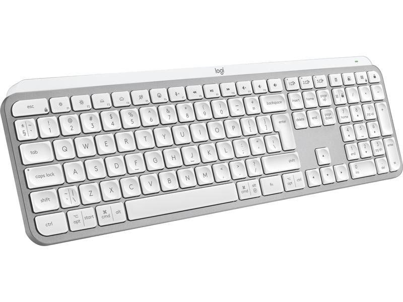 Logitech Tastatur MX Keys S CH-Layout Komfortable Tastatur mit Multi-Device Kopplung und intelligenter Beleuchtung