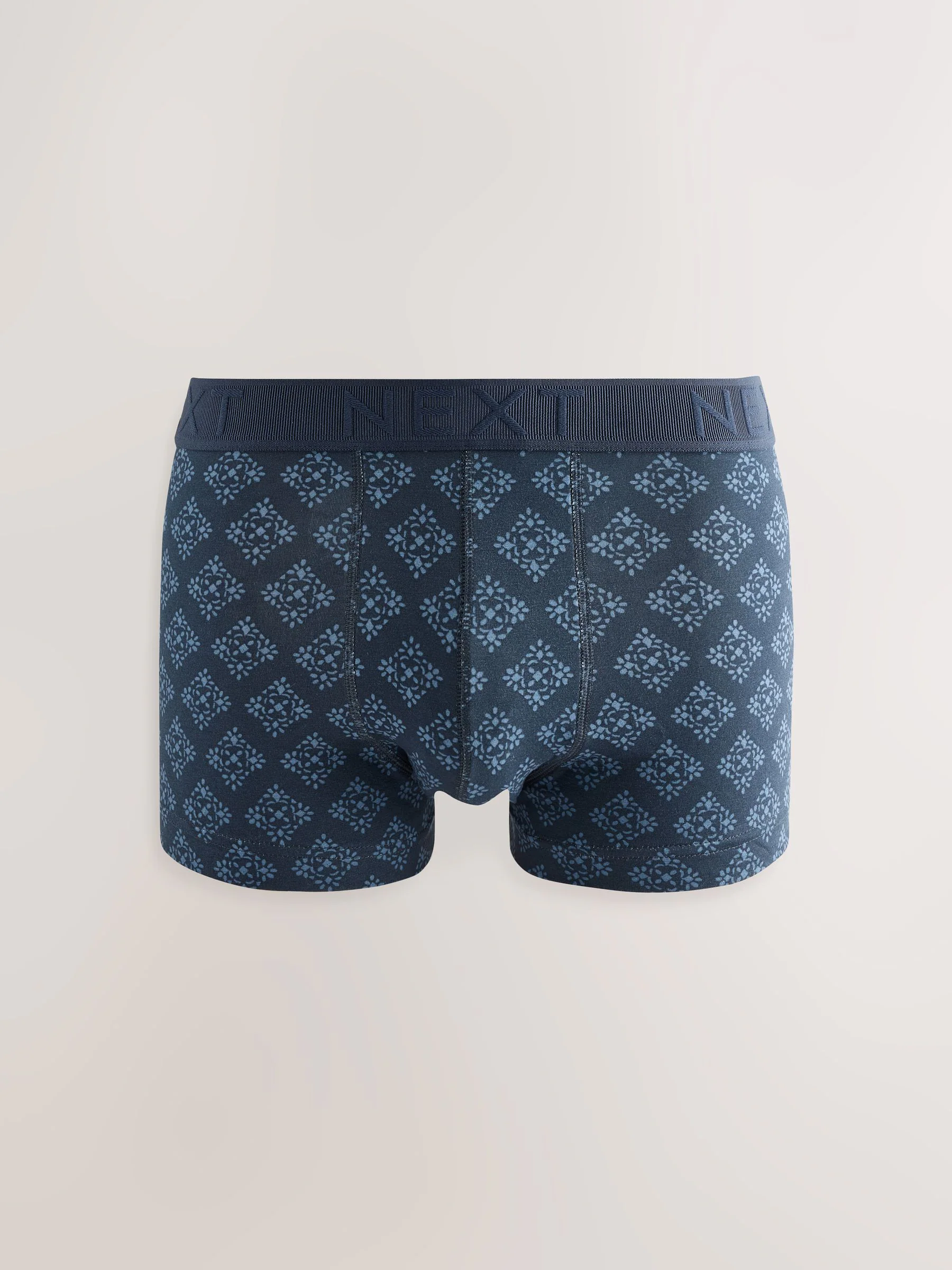 Blauw geometrisch motief - Verpakking van 5 - 5 Hipsterboxershorts