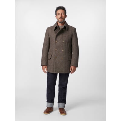 Herrenjacke Doppelreiher, Braun-Beige