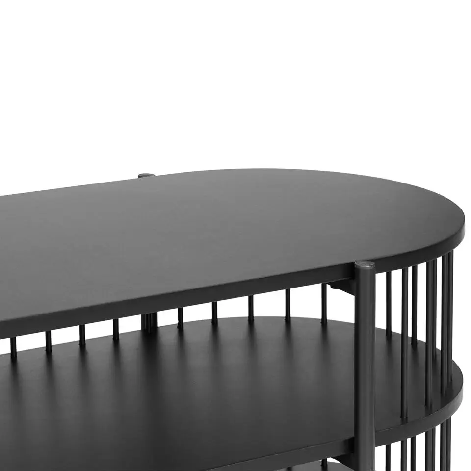 BIRSON - TV-meubel - Zwart - MDF