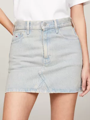 Minissaia jeans de cintura média Izzie