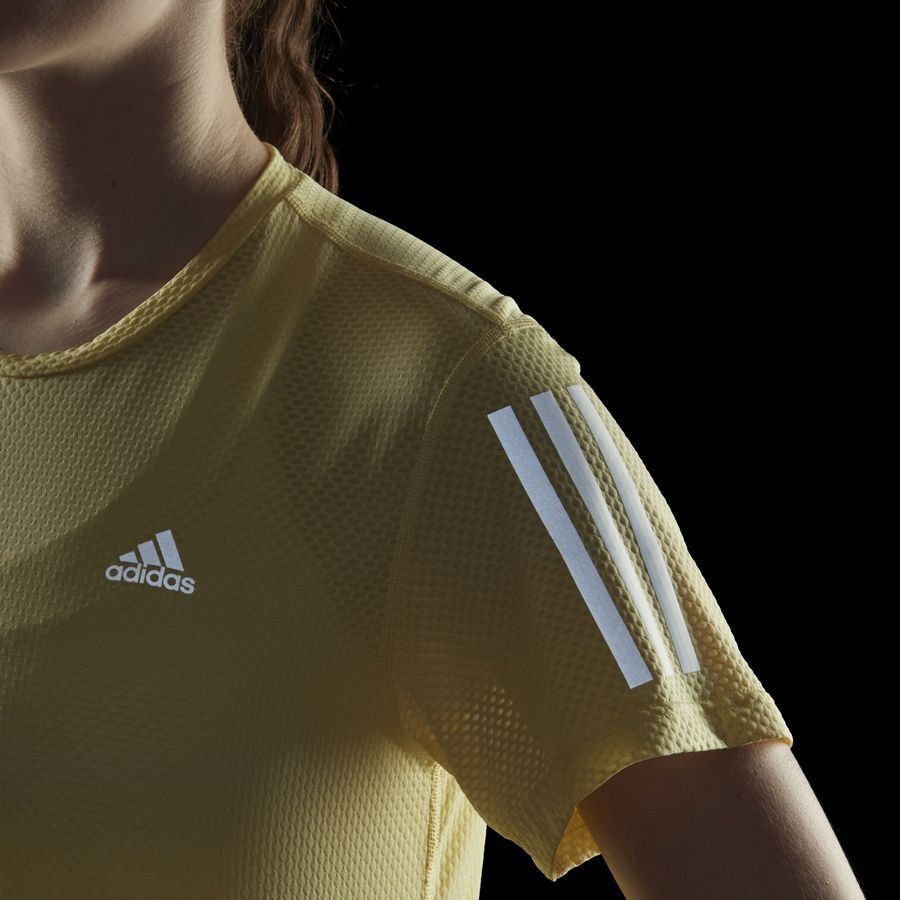 adidas T-shirt Running Own The Run COOLER - Jaune/Blanc Femme