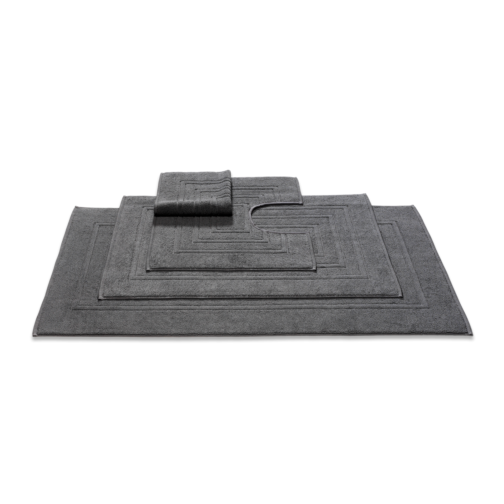 Houston Badmat Dark Grey | 70 x 140 cm | Donkergrijs | Katoen