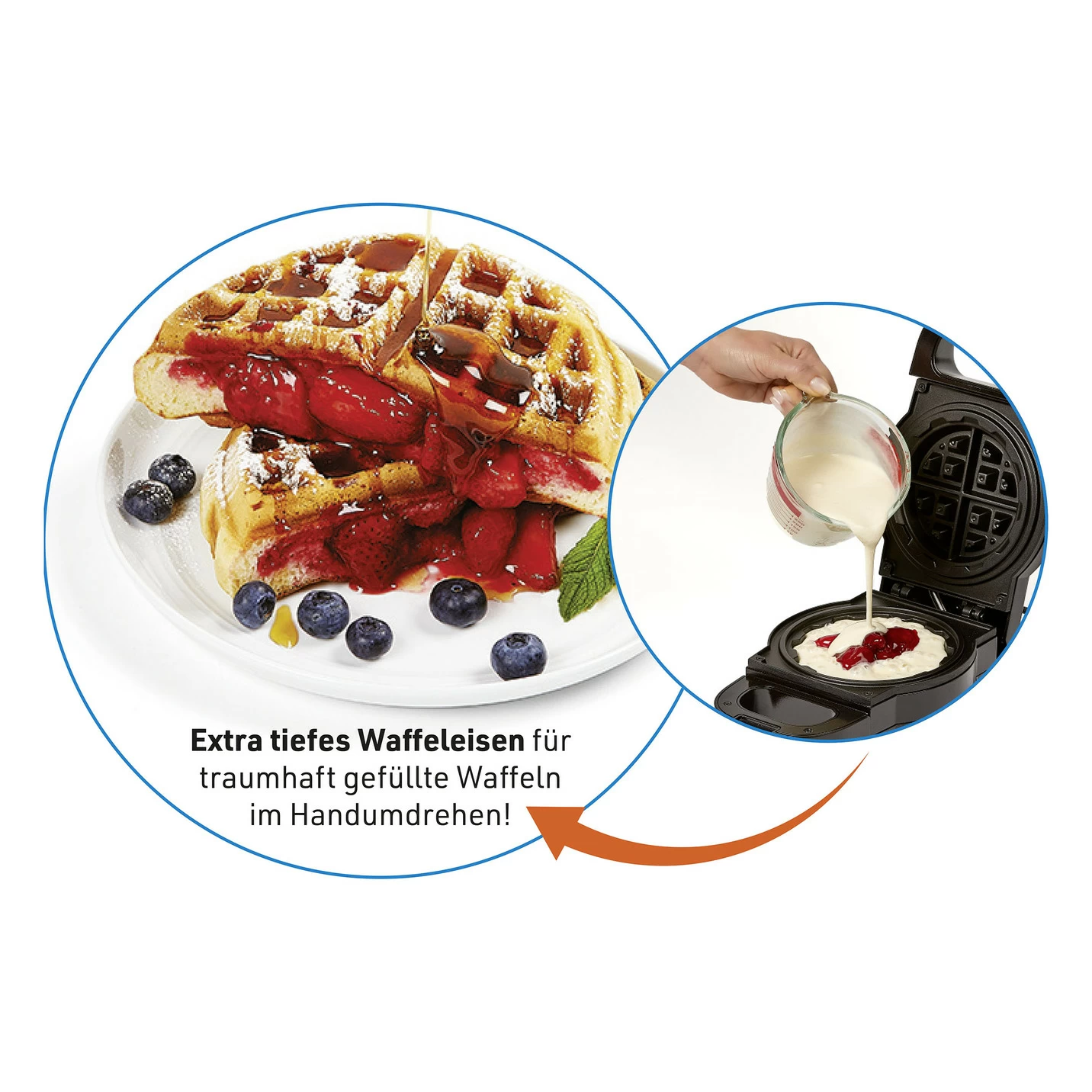 PowerXL Waffle Star für gefüllte Waffeln jeder Art