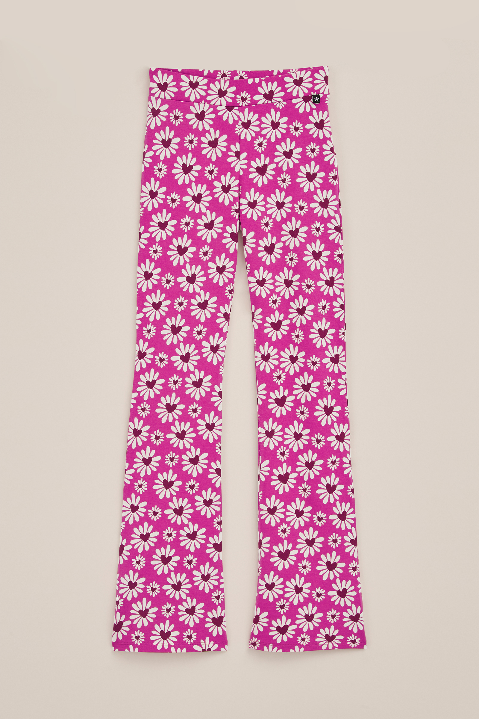 Meisjes flared legging met dessin WE Fashion Felroze