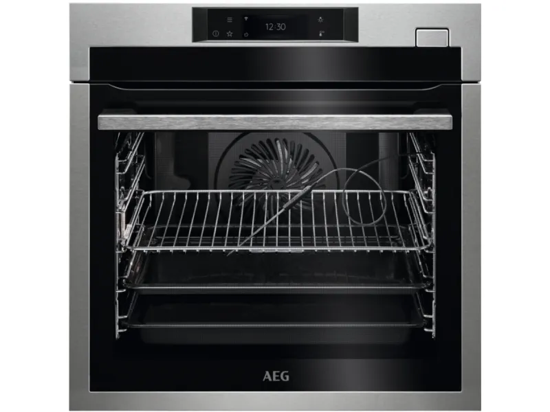 AEG 8000 SteamBoost BSE788380M - Ovn - med dampfunktion - til indbygning - niche - bredde: 56 cm - dybde: 55 cm - højde: 59 cm - med selv-rengøring - Klasse A   - rustfrit stål