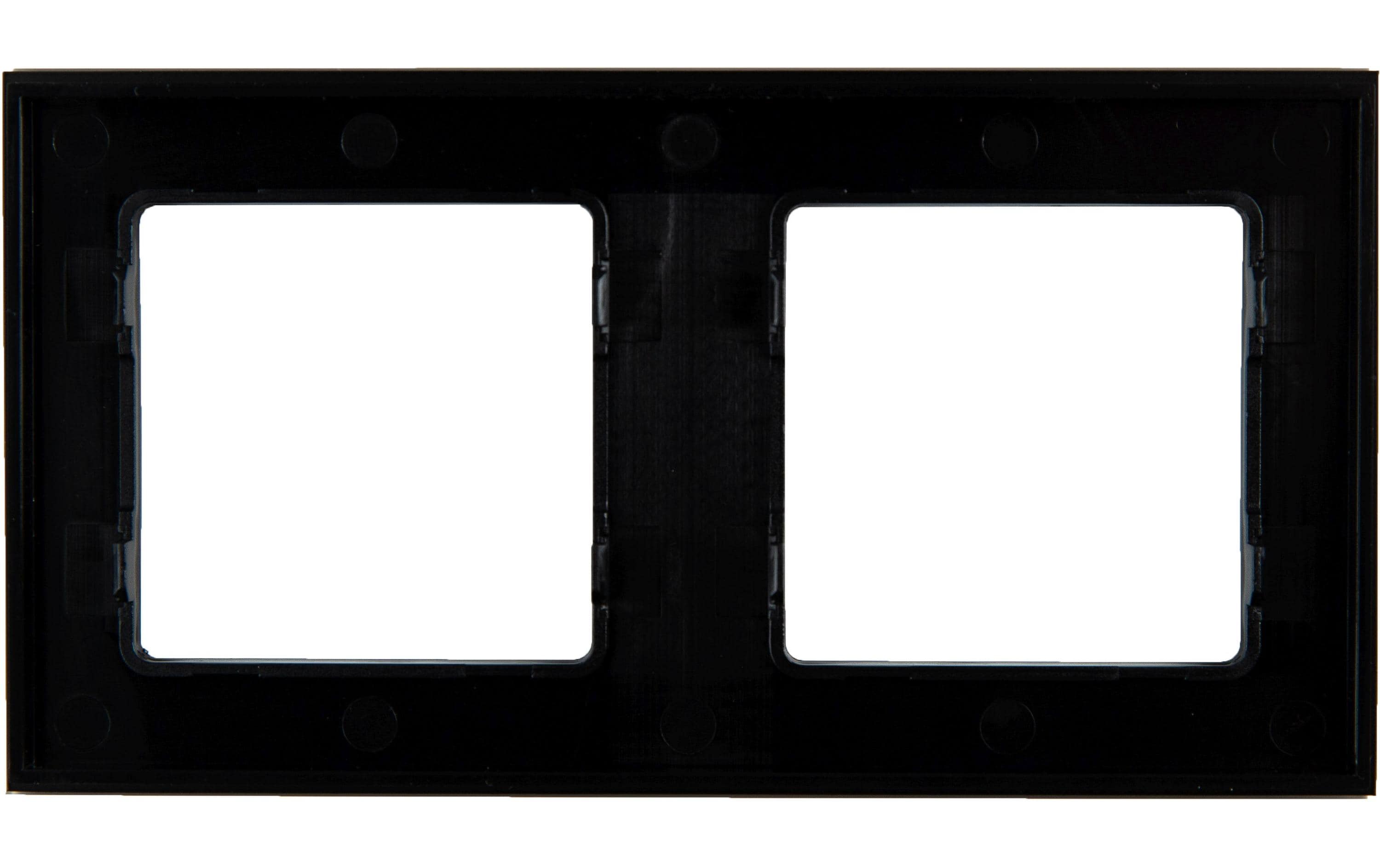 Wall Frame 2 für Shelly Wall Switch schwarzShelly Abdeckrahmen Grösse 1 x 2, schwarz