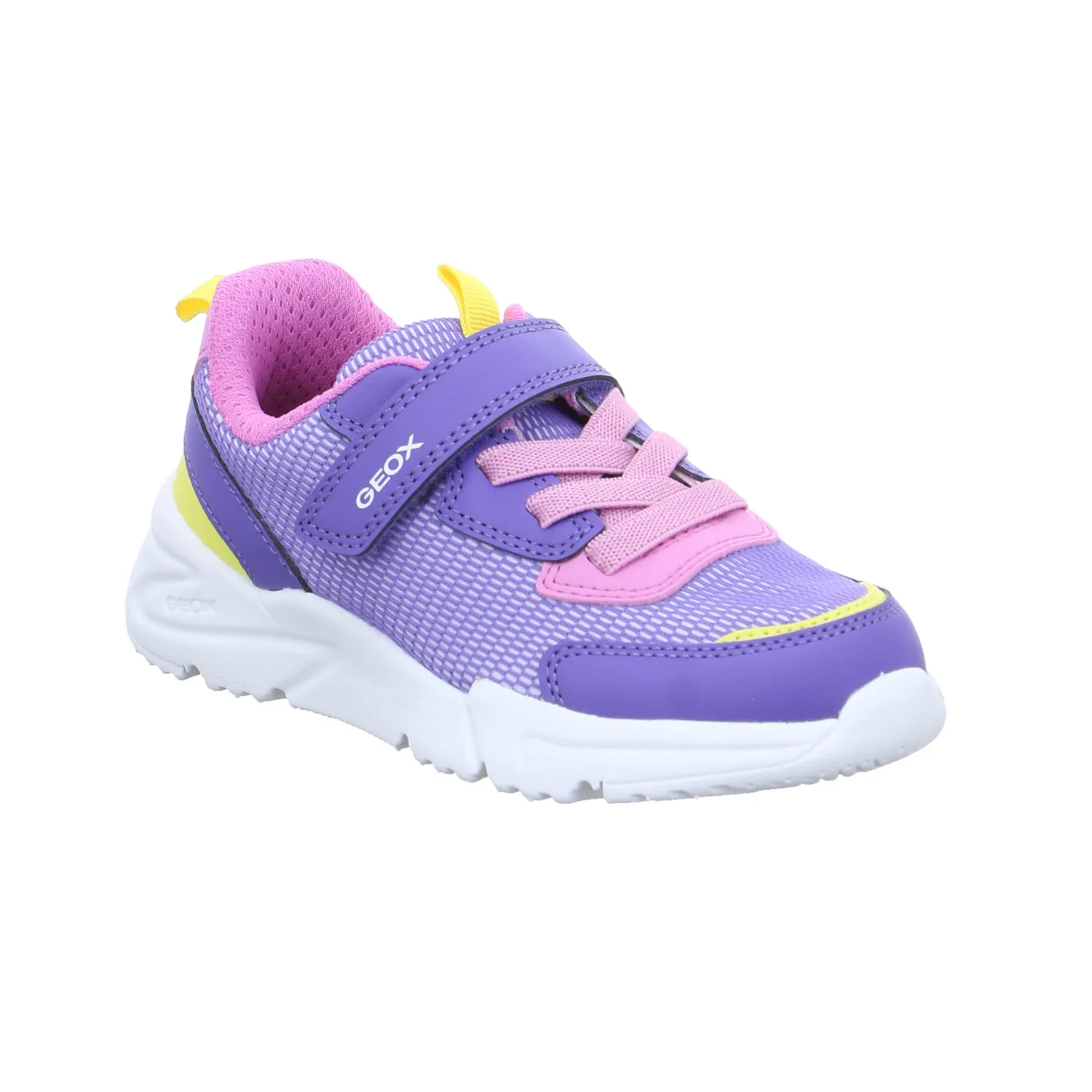 GEOX Kleinkinder-Halbschuh Klett Violette Textil  Sneaker