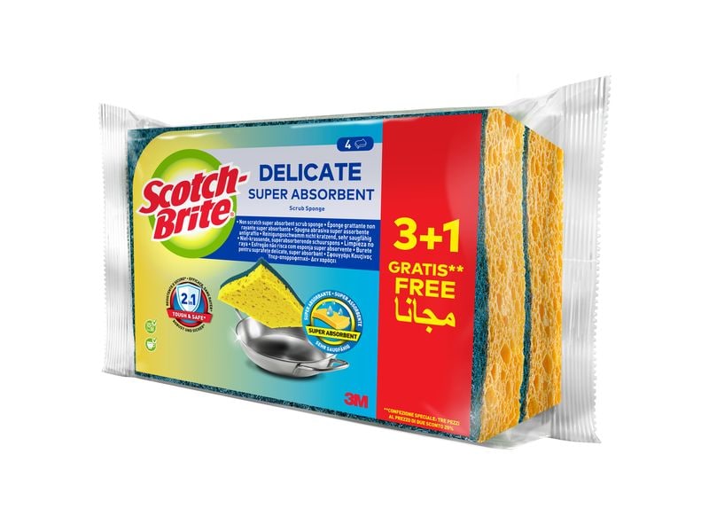 Scotch-Brite Schwamm Delicate 4 Stück Griffschwamm