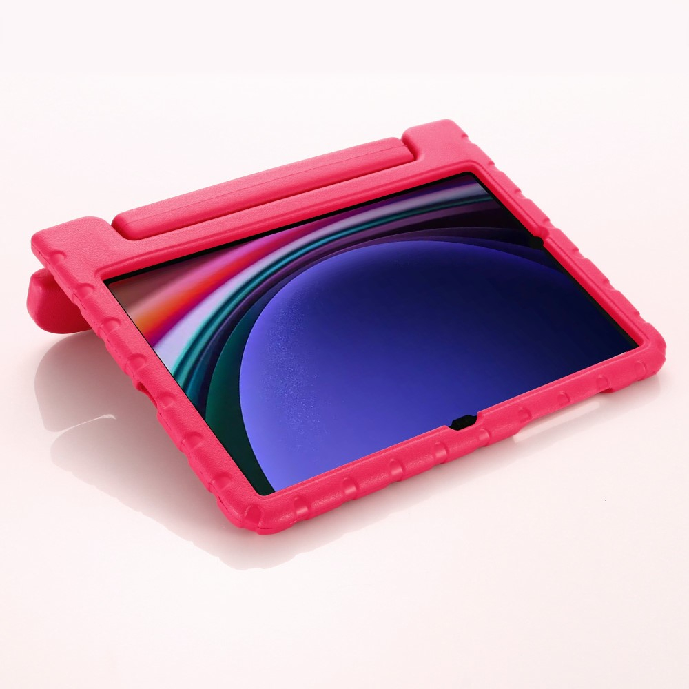 Samsung Galaxy Tab S10 FE / Tab S9 FE / S9 Stossfeste Kinder Schaumstoff Schutz Hülle   Griff   Standfunktion - Pink