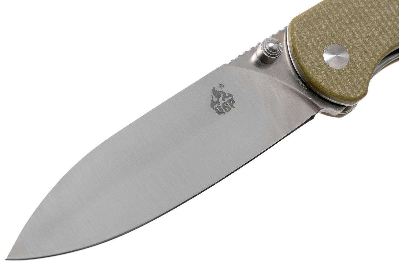 QSP Knife Parrot QS102-G Light Green Micarta, zakmes