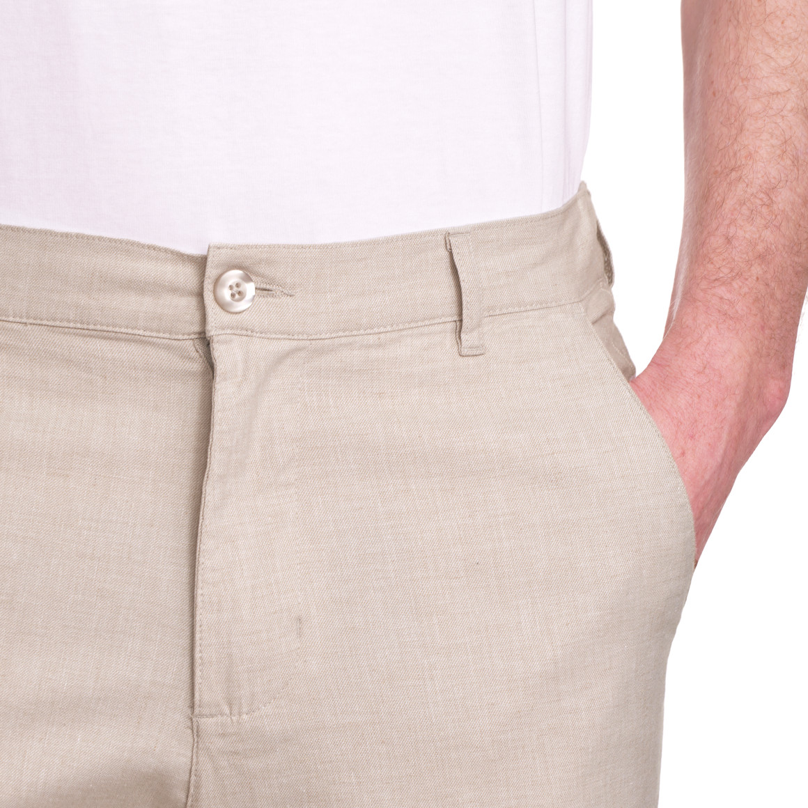VanVaan Herren Hose  mit Leinen beige