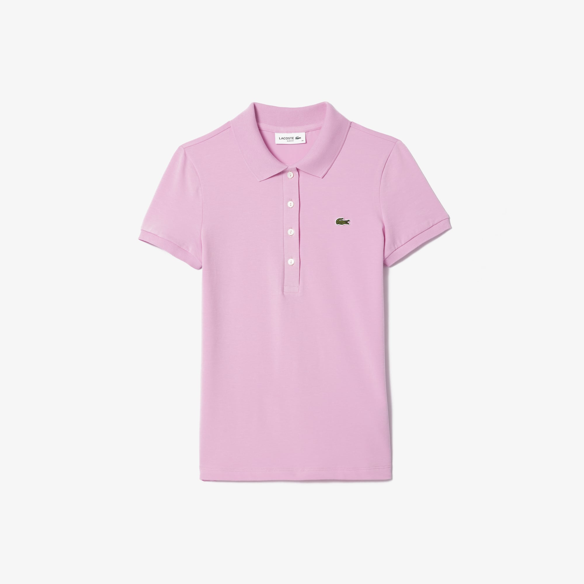 Polo L.12.D slim fit en jersey Manches Courtes - Rose - Lacoste - Femme