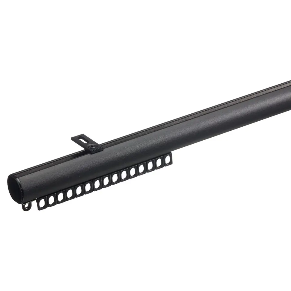 Railroedeset 150cm - zwart metaal - Ø28mm (2680219)