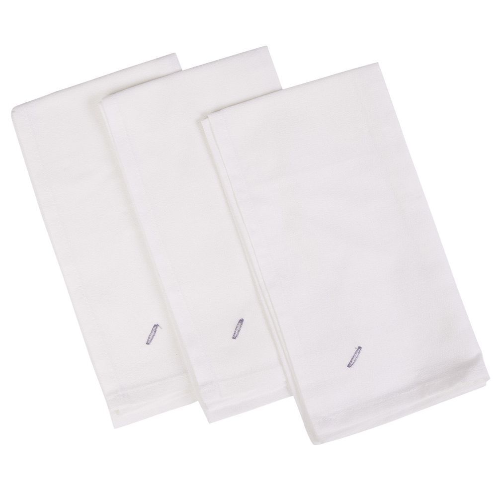 Serviette de table qualité premium blanche 45x60cm 100% coton x3
