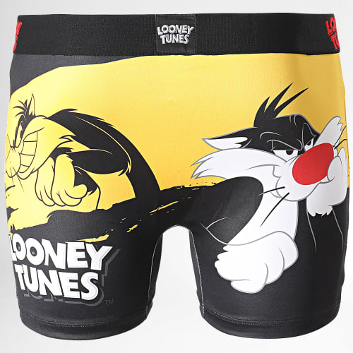Boxer Looney Tunes Noir Jaune