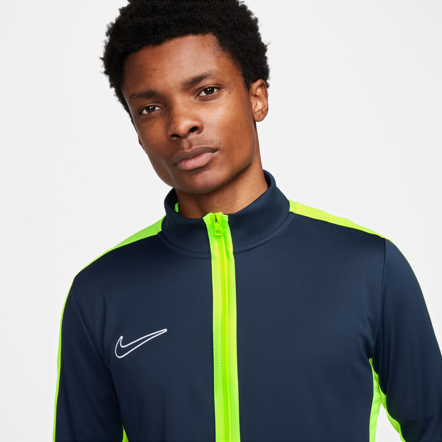 Nike Dri-FIT Academy 23 Trainingsjack Full-Zip Donkerblauw Geel Wit