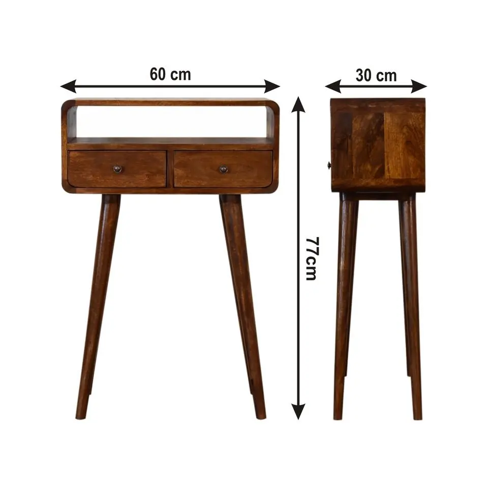 Artisan Furniture Solid hout Kastanje Sidetable Tafel