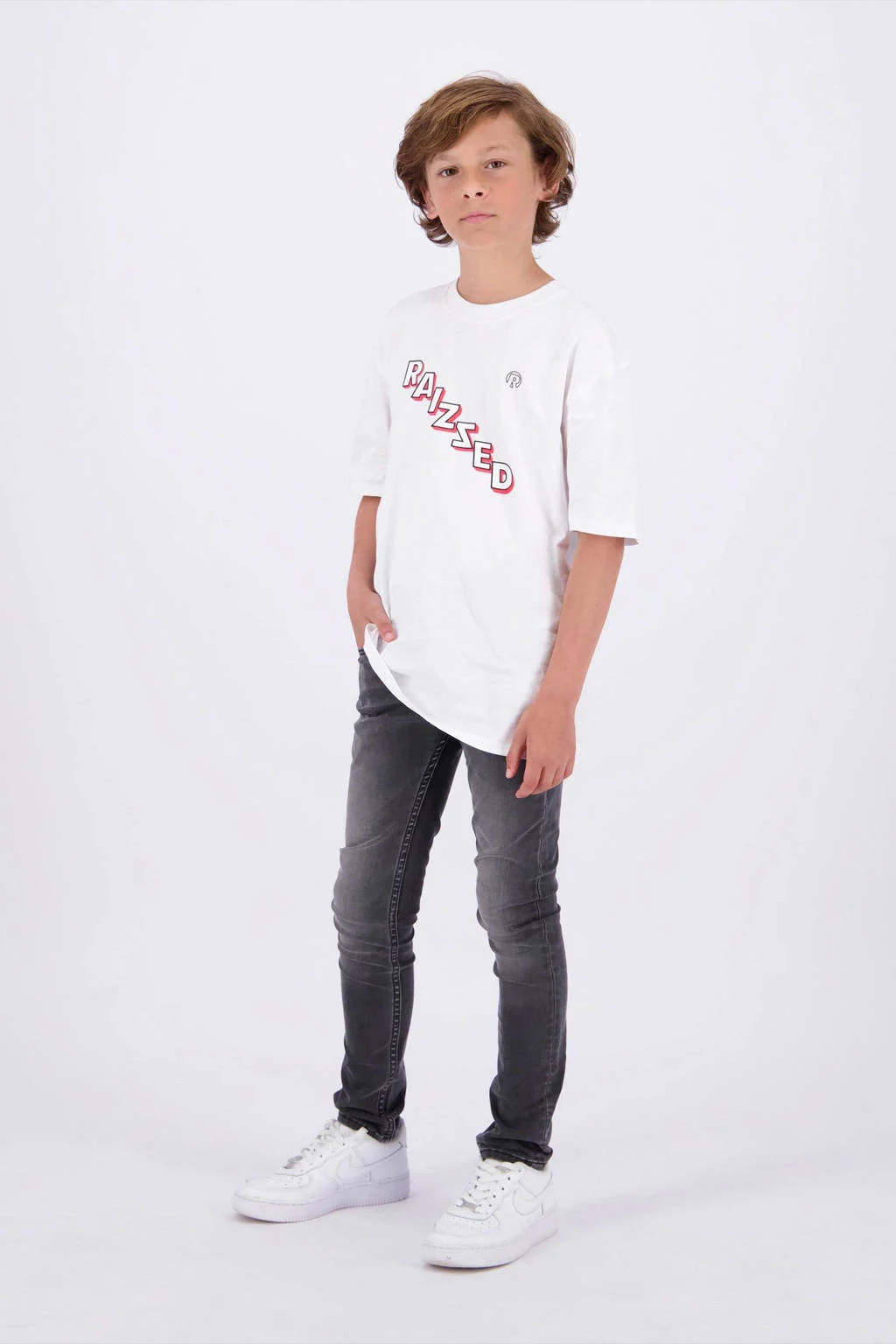 Raizzed T-shirt Stanton met logo wit