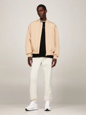 Jaqueta Bomber Clássica com Logo Tonal
