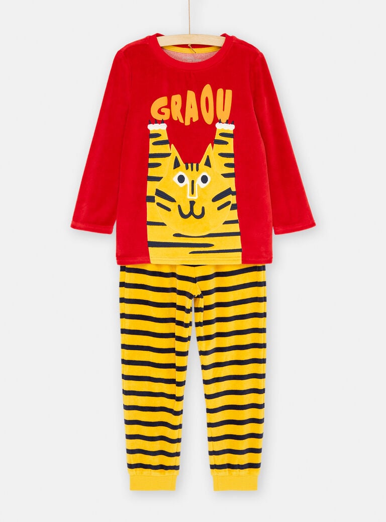 Ensemble pyjama jaune et rouge