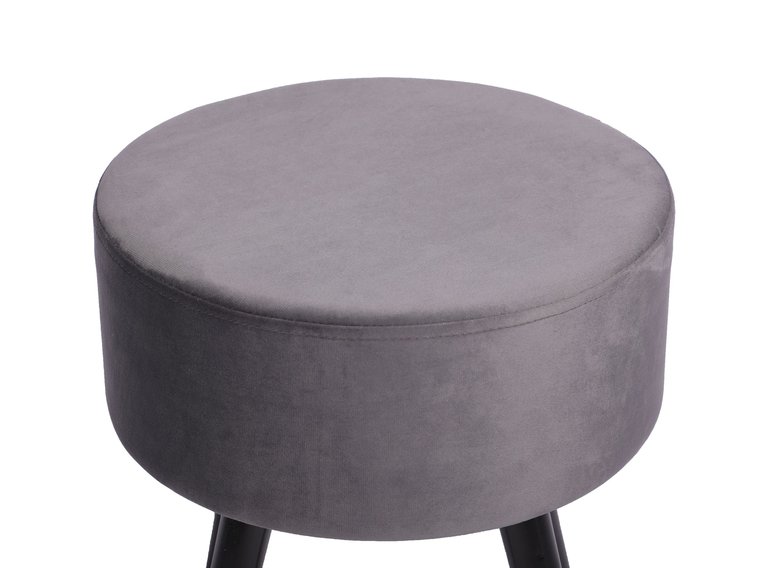 Hocker Samt anthrazit/schwarz